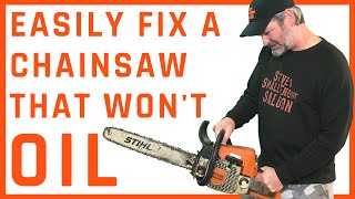 How To Fix A Chainsaw If It Won'T Oil The Bar And Chain - Youtube
